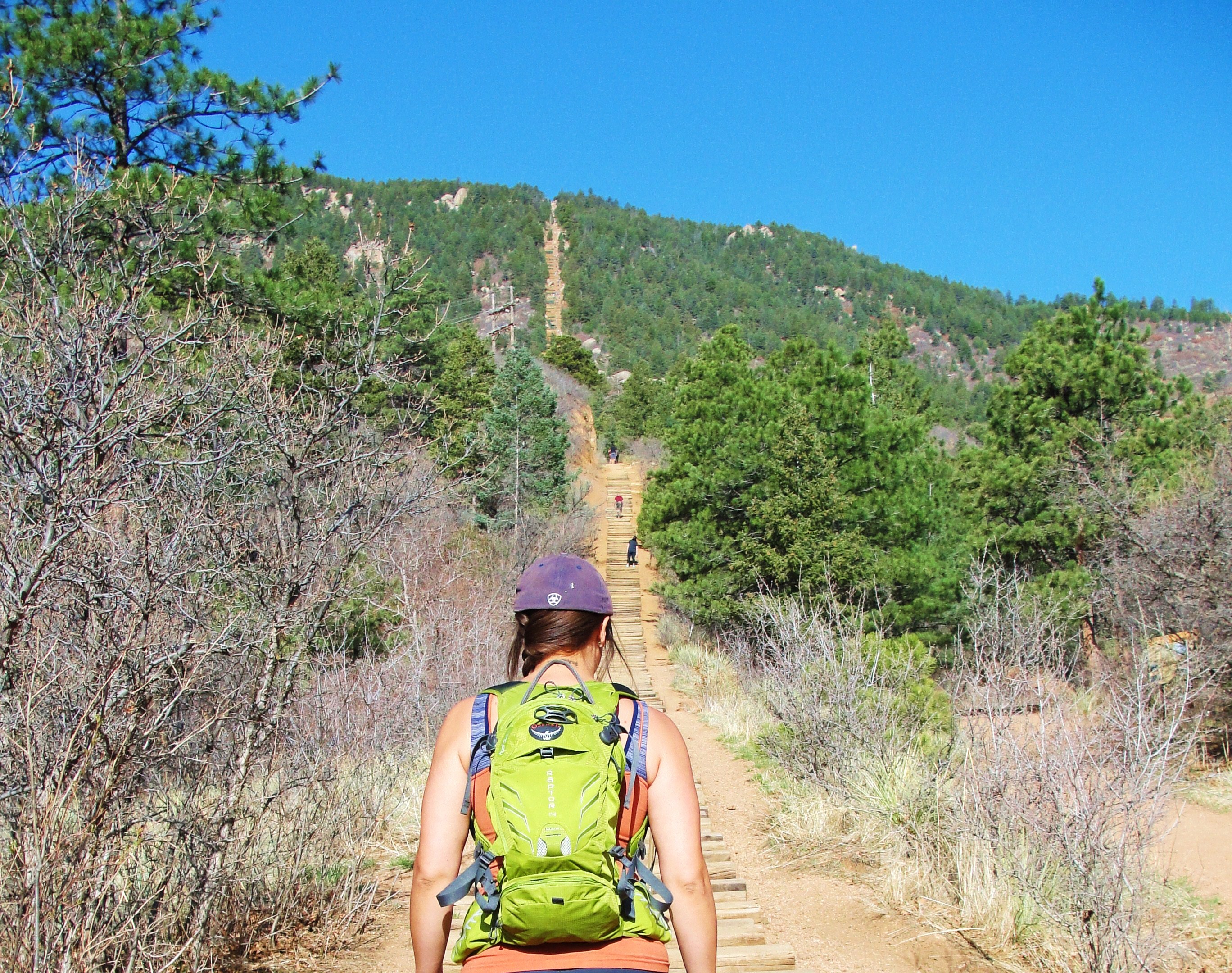 The beginning of the incline